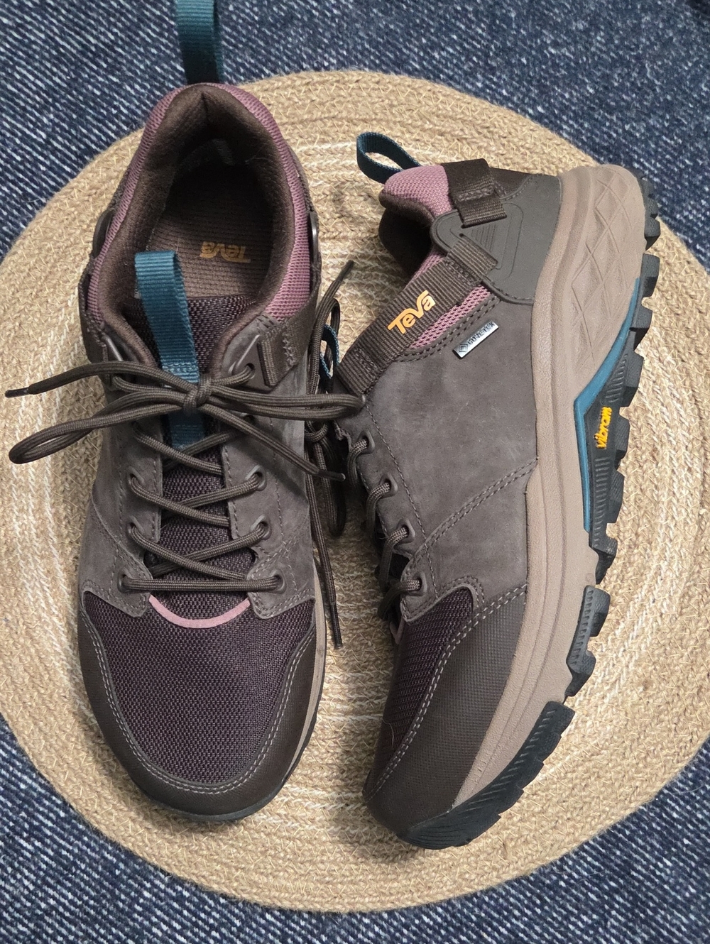 Teva Men's Brown and Purple Trail Sneakers Size 9